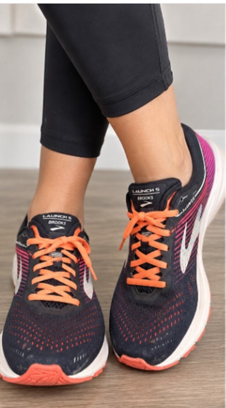 Brooks Launch 5 Women’s Running Shoes Size 9 Navy Pink Orange